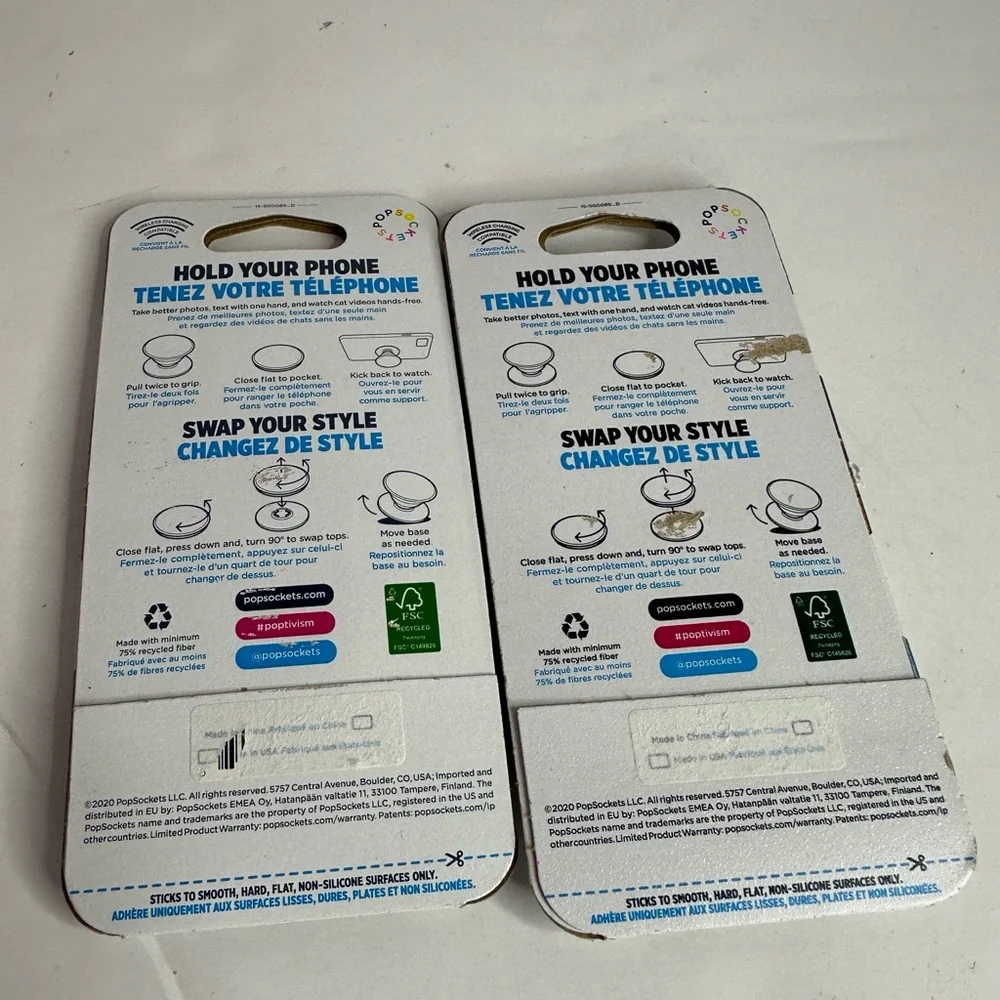 NWT lot 2 PopSockets Sticky Cell Phone Mounts and Holders